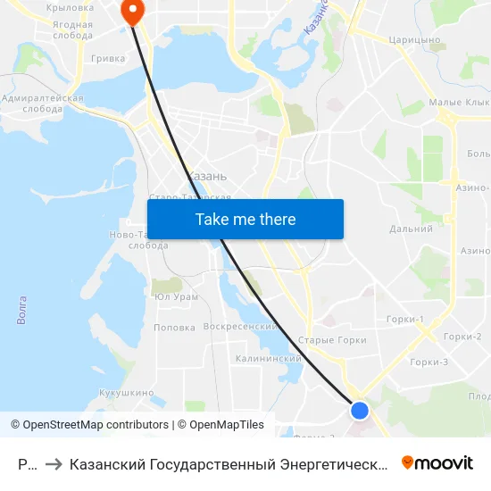 Ркб to Казанский Государственный Энергетический Университет map