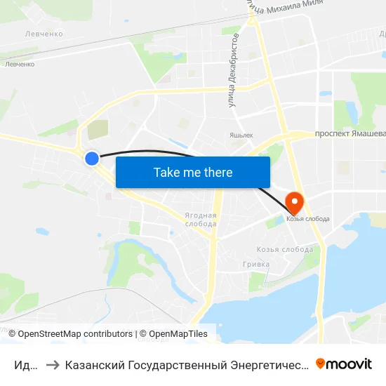 Идель to Казанский Государственный Энергетический Университет map