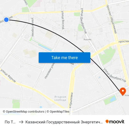 По Тасма to Казанский Государственный Энергетический Университет map