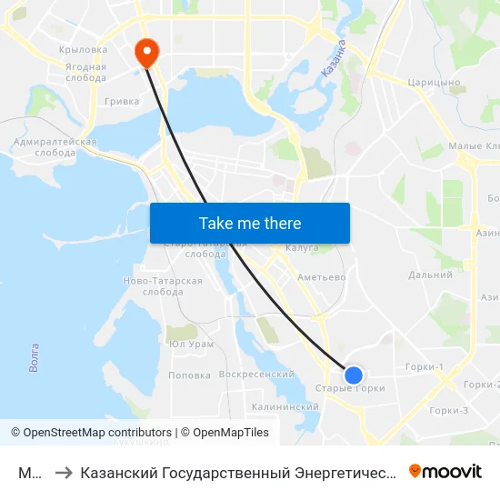 Мкдц to Казанский Государственный Энергетический Университет map