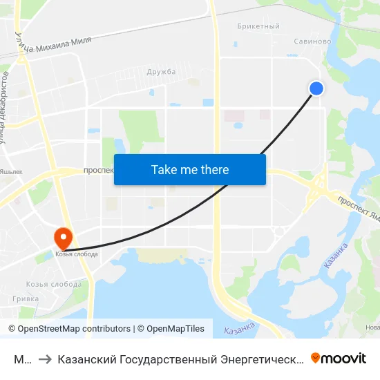 Мжк to Казанский Государственный Энергетический Университет map