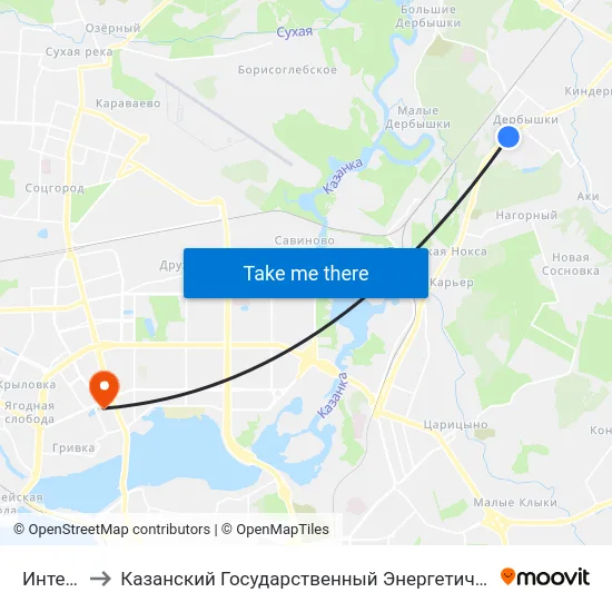 Интернат to Казанский Государственный Энергетический Университет map