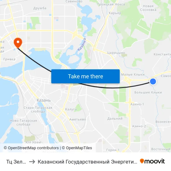 Тц Зельгрос to Казанский Государственный Энергетический Университет map
