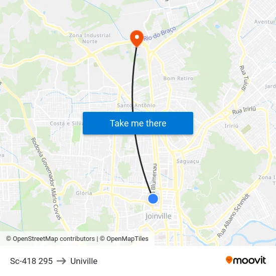 Sc-418 295 to Univille map