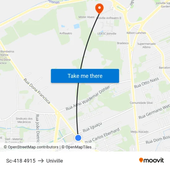 Sc-418 4915 to Univille map