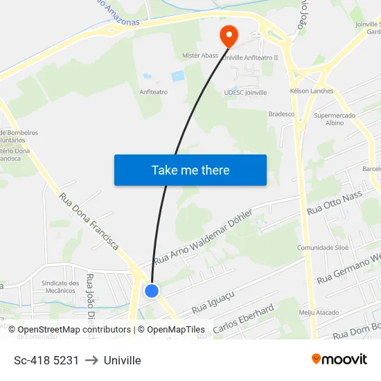 Sc-418 5231 to Univille map