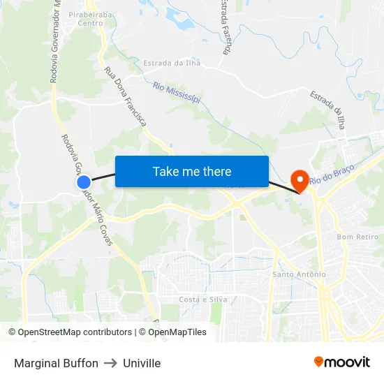 Marginal Buffon to Univille map
