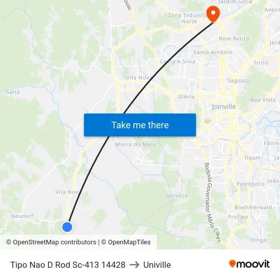 Tipo Nao D Rod Sc-413 14428 to Univille map