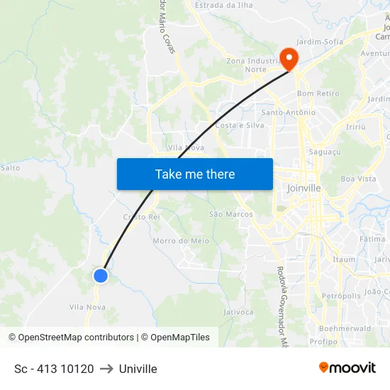 Sc - 413 10120 to Univille map