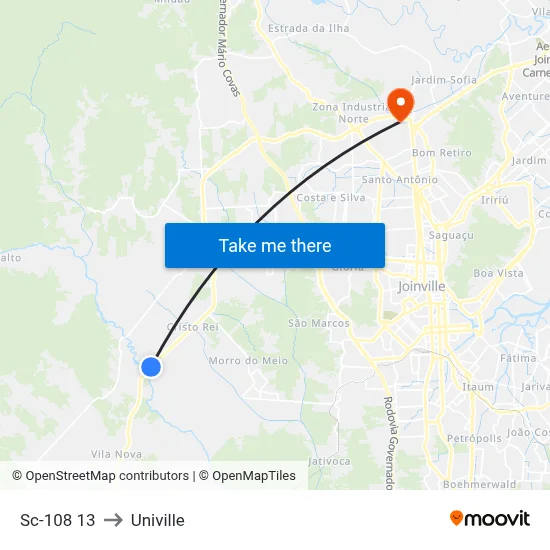 Sc-108 13 to Univille map