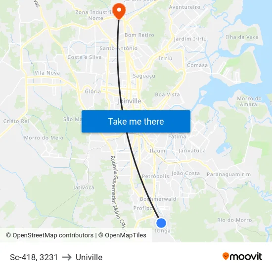 Sc-418, 3231 to Univille map