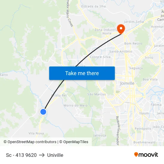 Sc - 413 9620 to Univille map