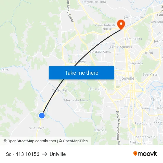 Sc - 413 10156 to Univille map