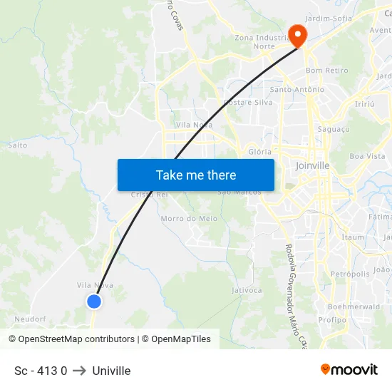 Sc - 413 0 to Univille map