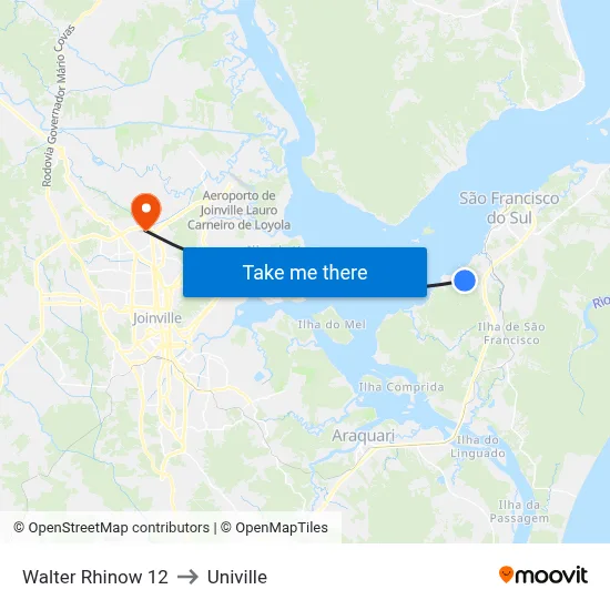 Walter Rhinow 12 to Univille map