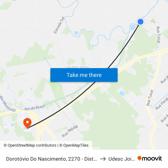 Dorotóvio Do Nascimento, 2270 - Distrito Industrial to Udesc Joinville map