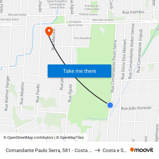 Comandante Paulo Serra, 581 - Costa E Silva to Costa e Silva map