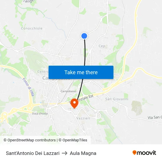 Saint Anthony of Lazzari to Magna Hall map