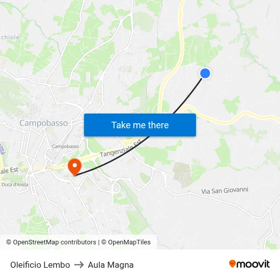 Oleificio Lembo to Magna Hall map