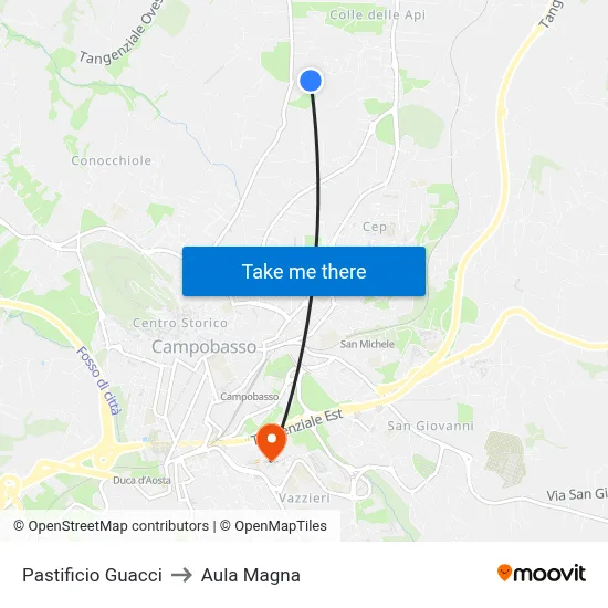 Pastificio Guacci to Aula Magna map