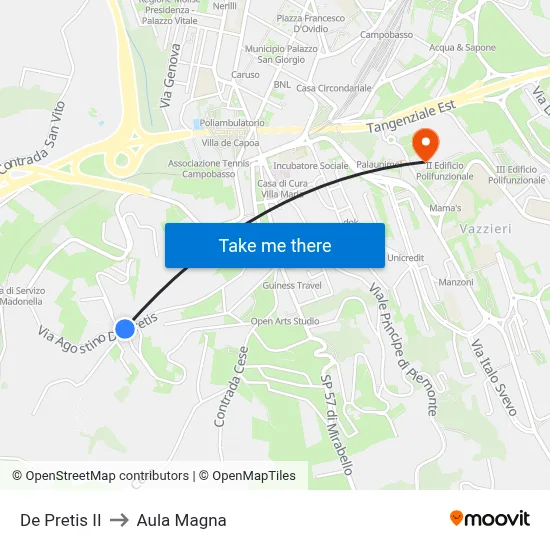 De Pretis II to Magna Auditorium map