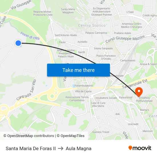 Santa Maria De Foras II to Magna Auditorium map