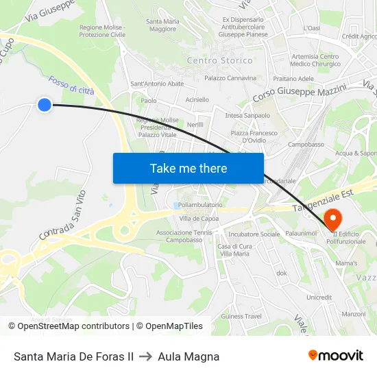 Santa Maria De Foras II to Magna Auditorium map