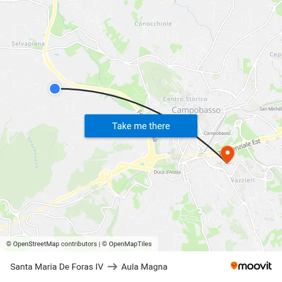Santa Maria De Foras IV to Magna Auditorium map