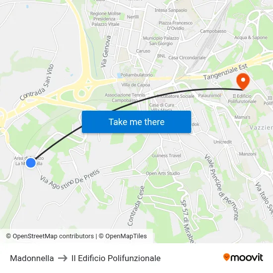 Madonnella to Multifunctional Building II map