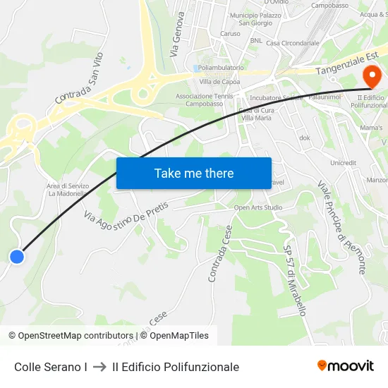 Colle Serano I to II Edificio Polifunzionale map