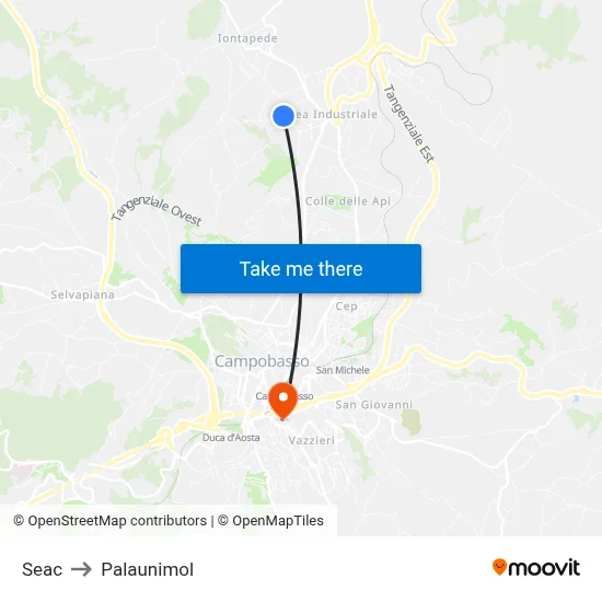 Seac to Palaunimol map