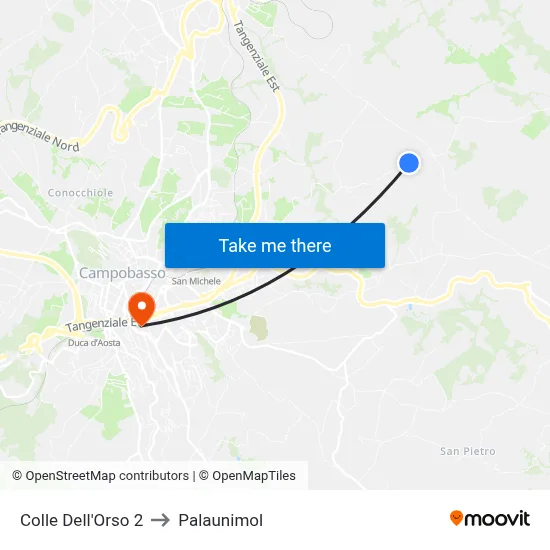 Colle Dell'Orso 2 to Palaunimol map