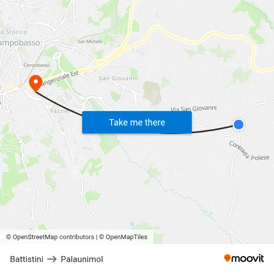 Battistini to Palaunimol map