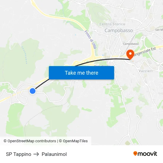 SP Tappino to Palaunimol map