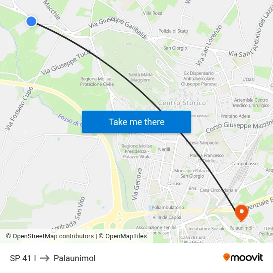 SP 41 I to Palaunimol map