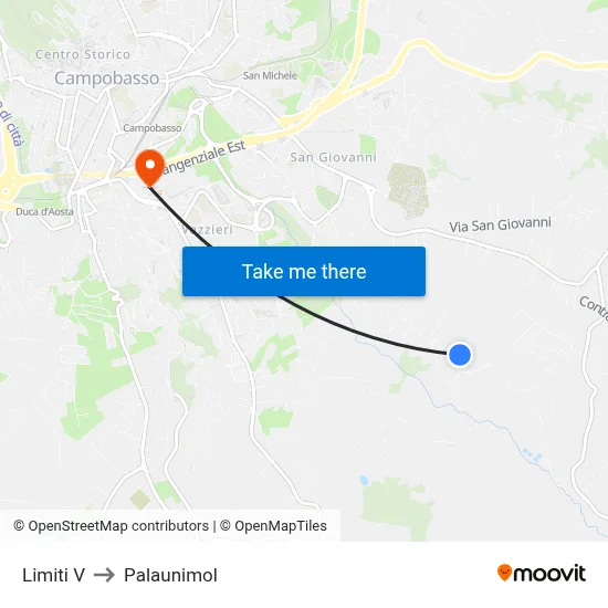Limiti V to Palaunimol map