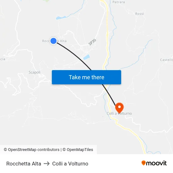 Rocchetta Alta to Colli a Volturno map