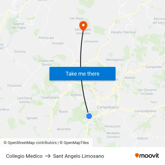 Medical College to Saint Angelo Limosano map