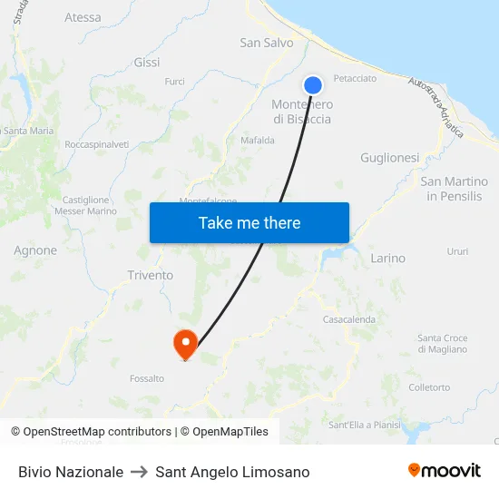 National Junction to Saint Angelo Limosano map