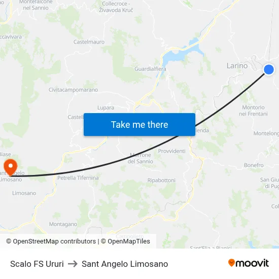 Ururi Railway Station to Saint Angelo Limosano map