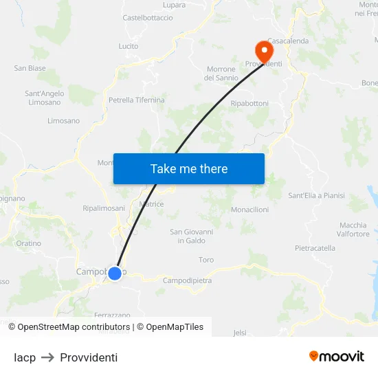 Iacp to Provvidenti map