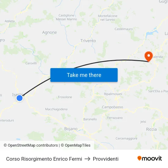 Corso Risorgimento Enrico Fermi to Provvidenti map
