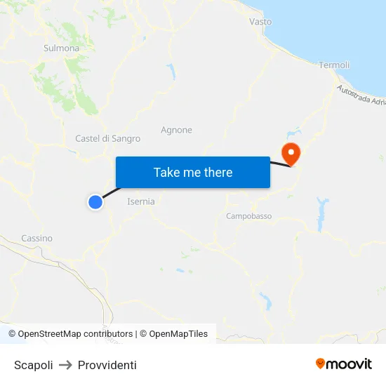 Scapoli to Provvidenti map