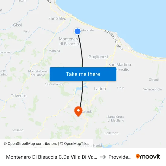 Villa Di Varia to Provvidenti map