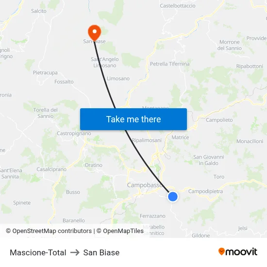 Mascione-Total to San Biase map