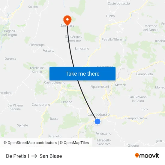 De Pretis I to San Biase map