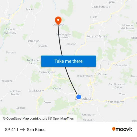 SP 41 I to San Biase map