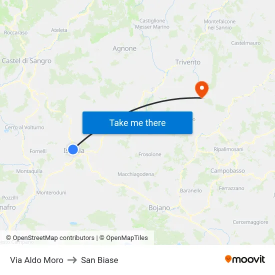 Aldo Moro Street to San Biase map