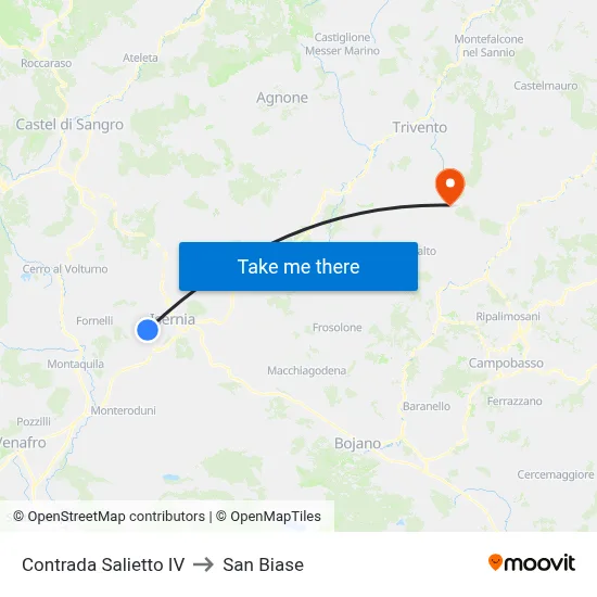 Salietto IV District to San Biase map