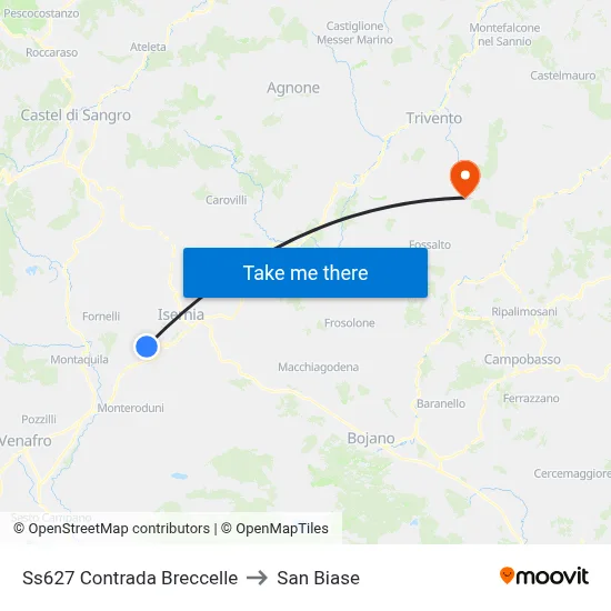 Ss627 Breccelle District to San Biase map